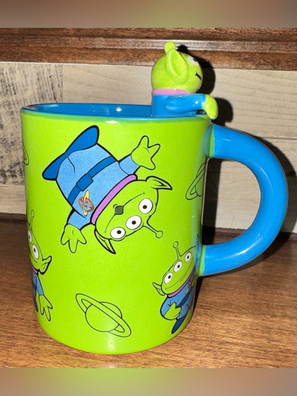 Super Cute 🥰 Toy Story Alien 👽 Ceramic Mug with 3-Eyed Alien Accent
